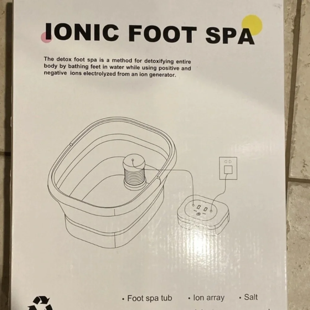 Ionic Collapsible Foot Spa with Timer Portable Foot Bath Massager